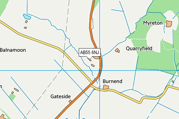 AB55 6NJ map - OS VectorMap District (Ordnance Survey)