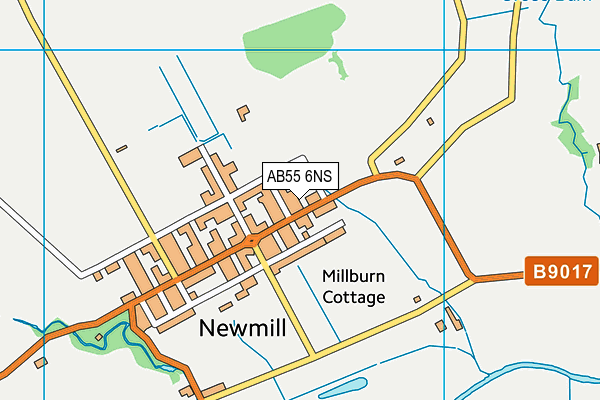 AB55 6NS map - OS VectorMap District (Ordnance Survey)