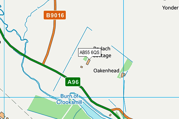 AB55 6QS map - OS VectorMap District (Ordnance Survey)