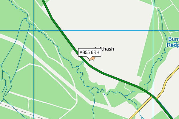 AB55 6RH map - OS VectorMap District (Ordnance Survey)