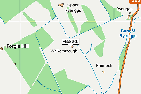 AB55 6RL map - OS VectorMap District (Ordnance Survey)