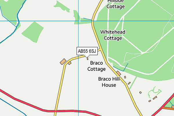 AB55 6SJ map - OS VectorMap District (Ordnance Survey)