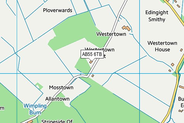 AB55 6TB map - OS VectorMap District (Ordnance Survey)