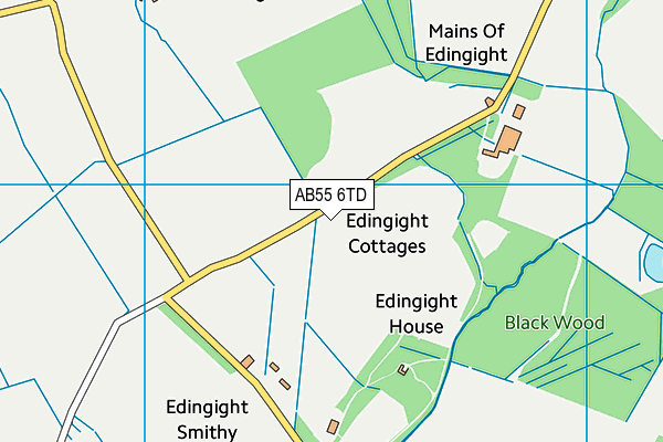 AB55 6TD map - OS VectorMap District (Ordnance Survey)