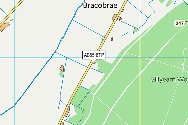 AB55 6TP map - OS VectorMap District (Ordnance Survey)