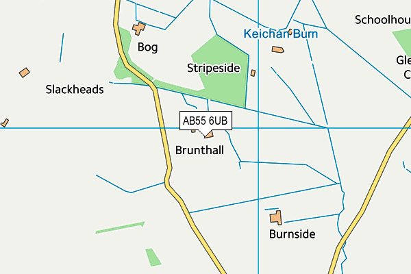 AB55 6UB map - OS VectorMap District (Ordnance Survey)