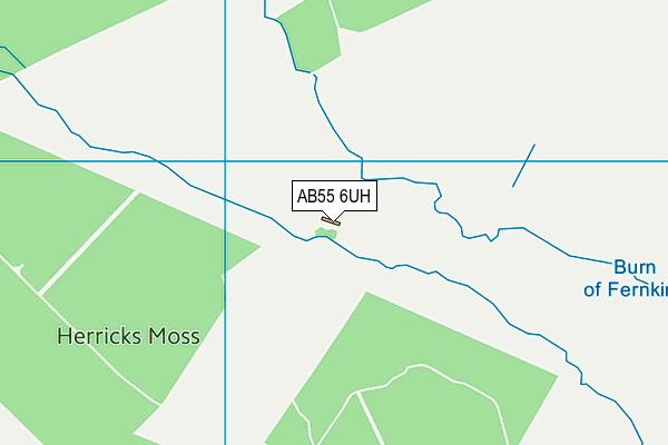 AB55 6UH map - OS VectorMap District (Ordnance Survey)