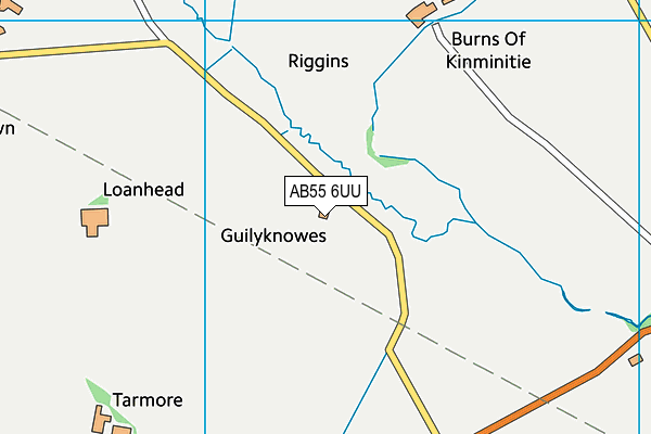 AB55 6UU map - OS VectorMap District (Ordnance Survey)