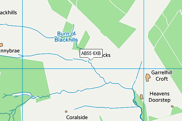 AB55 6XB map - OS VectorMap District (Ordnance Survey)