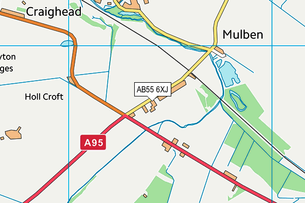 AB55 6XJ map - OS VectorMap District (Ordnance Survey)