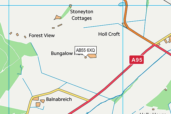 AB55 6XQ map - OS VectorMap District (Ordnance Survey)