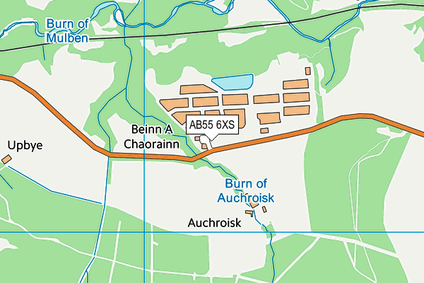 AB55 6XS map - OS VectorMap District (Ordnance Survey)