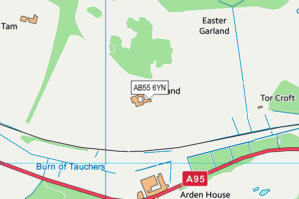 AB55 6YN map - OS VectorMap District (Ordnance Survey)
