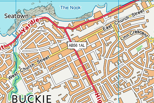 Map of BUCKIE LAUNDRY LTD at district scale