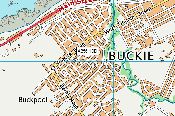 AB56 1DD map - OS VectorMap District (Ordnance Survey)