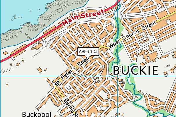 AB56 1DJ map - OS VectorMap District (Ordnance Survey)