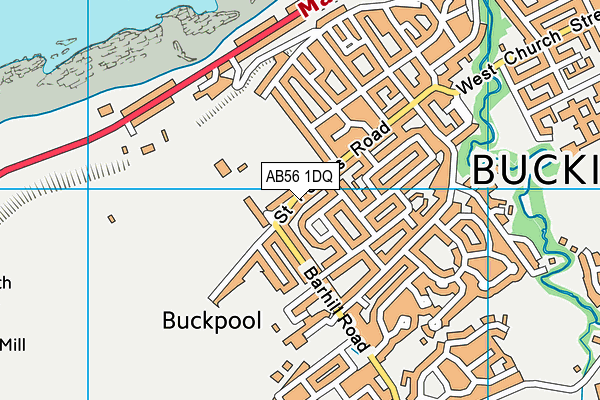 AB56 1DQ map - OS VectorMap District (Ordnance Survey)