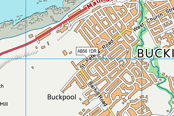 AB56 1DR map - OS VectorMap District (Ordnance Survey)