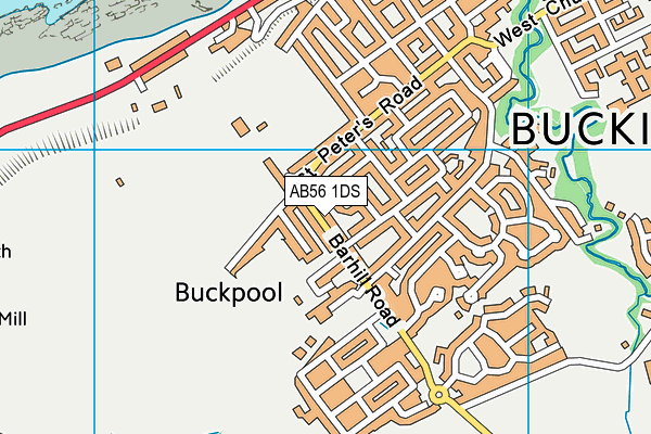 AB56 1DS map - OS VectorMap District (Ordnance Survey)