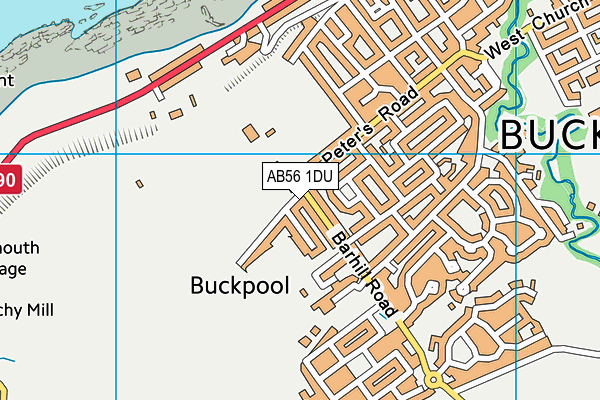 AB56 1DU map - OS VectorMap District (Ordnance Survey)