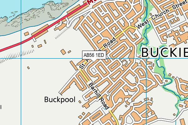 AB56 1ED map - OS VectorMap District (Ordnance Survey)