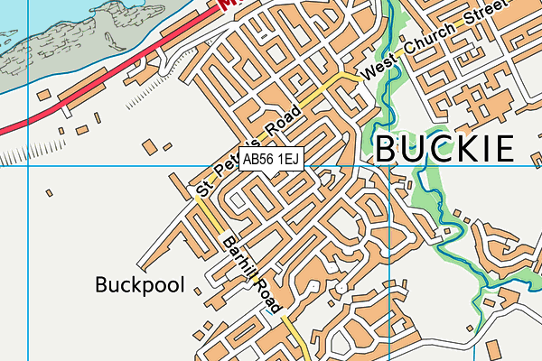 AB56 1EJ map - OS VectorMap District (Ordnance Survey)