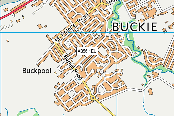 AB56 1EU map - OS VectorMap District (Ordnance Survey)