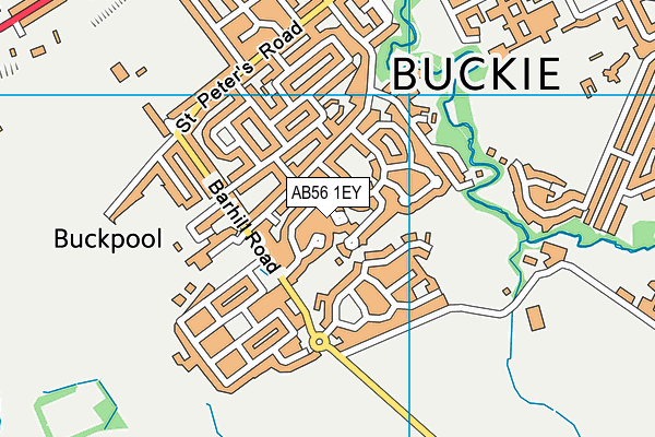 AB56 1EY map - OS VectorMap District (Ordnance Survey)
