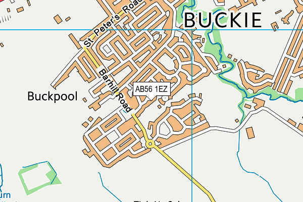 AB56 1EZ map - OS VectorMap District (Ordnance Survey)