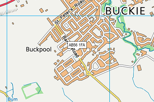 AB56 1FA map - OS VectorMap District (Ordnance Survey)