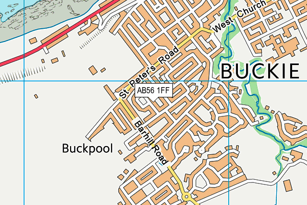AB56 1FF map - OS VectorMap District (Ordnance Survey)