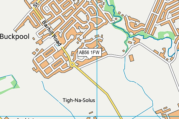 AB56 1FW map - OS VectorMap District (Ordnance Survey)