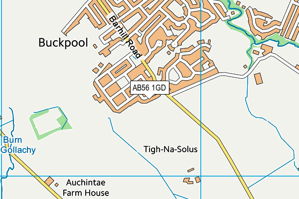 AB56 1GD map - OS VectorMap District (Ordnance Survey)