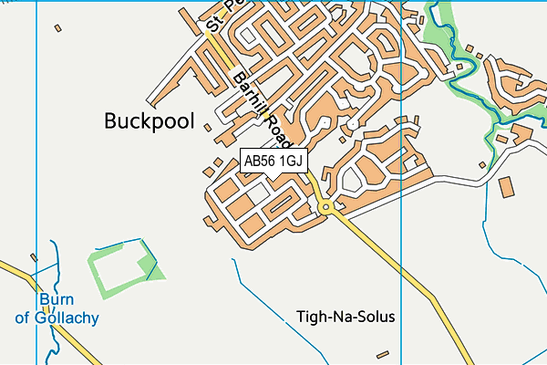 AB56 1GJ map - OS VectorMap District (Ordnance Survey)