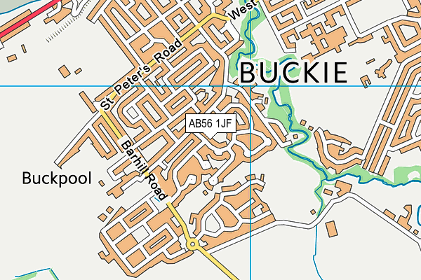 AB56 1JF map - OS VectorMap District (Ordnance Survey)