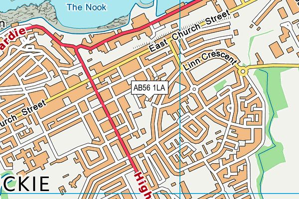 AB56 1LA map - OS VectorMap District (Ordnance Survey)
