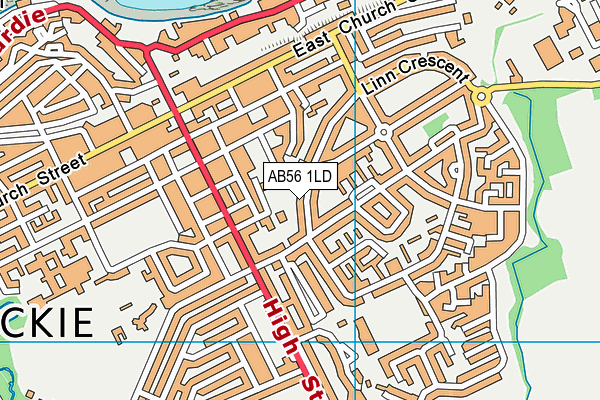AB56 1LD map - OS VectorMap District (Ordnance Survey)