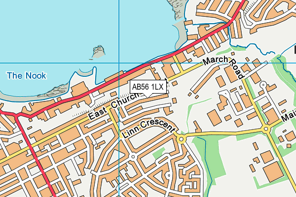 AB56 1LX map - OS VectorMap District (Ordnance Survey)