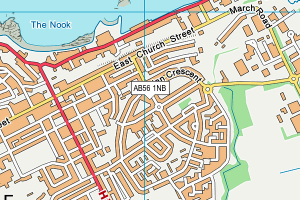 AB56 1NB map - OS VectorMap District (Ordnance Survey)