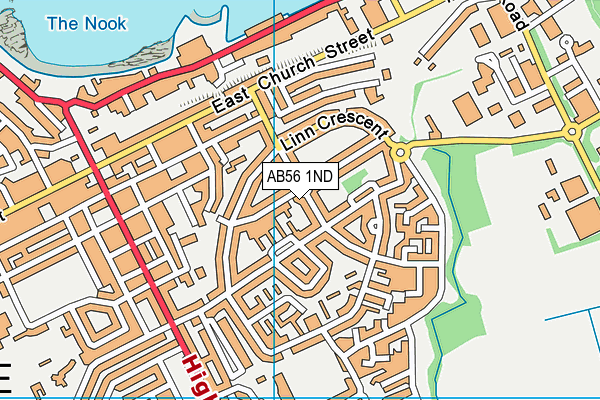 AB56 1ND map - OS VectorMap District (Ordnance Survey)
