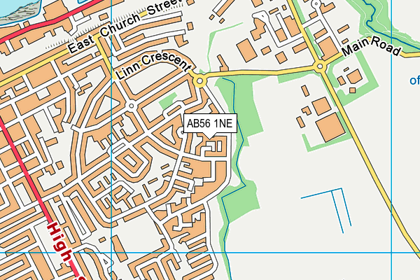 AB56 1NE map - OS VectorMap District (Ordnance Survey)