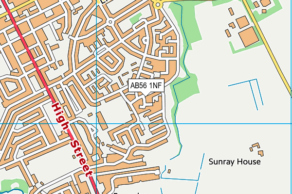 AB56 1NF map - OS VectorMap District (Ordnance Survey)