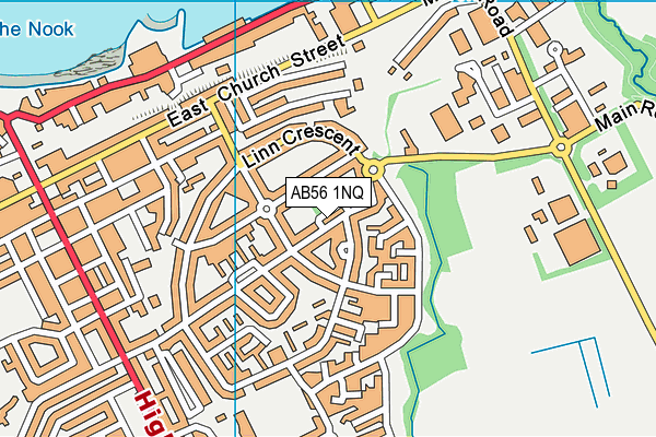 AB56 1NQ map - OS VectorMap District (Ordnance Survey)
