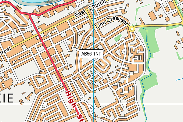 AB56 1NT map - OS VectorMap District (Ordnance Survey)