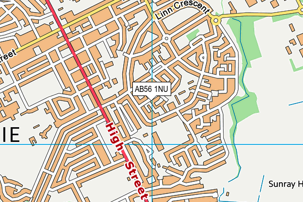 AB56 1NU map - OS VectorMap District (Ordnance Survey)