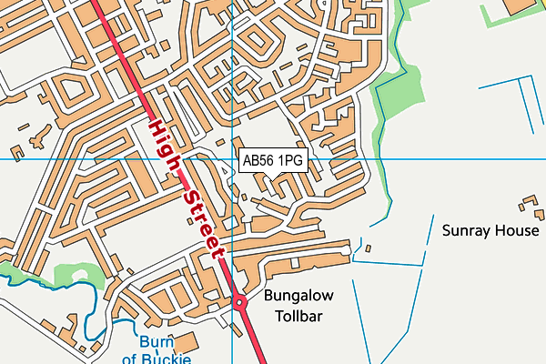 AB56 1PG map - OS VectorMap District (Ordnance Survey)