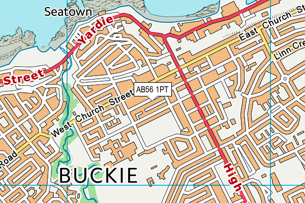 AB56 1PT map - OS VectorMap District (Ordnance Survey)