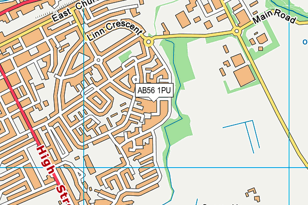 AB56 1PU map - OS VectorMap District (Ordnance Survey)