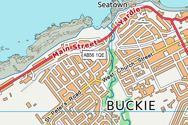AB56 1QE map - OS VectorMap District (Ordnance Survey)