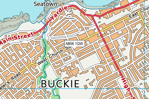 AB56 1QW map - OS VectorMap District (Ordnance Survey)